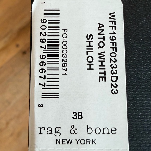 Rag & Bone White Combat Boots with Black Details - Picture 7 of 7